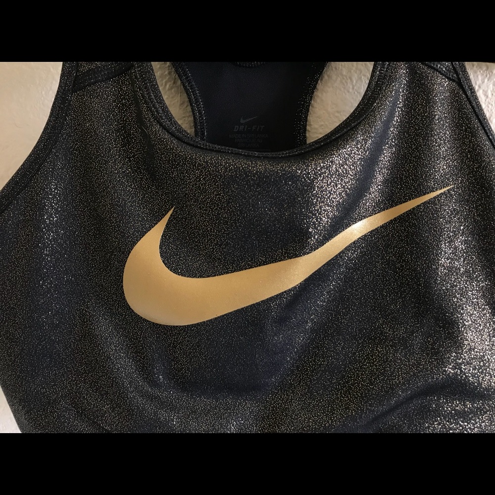 NIKE DRI-FIT GOLD SPORTS BRA